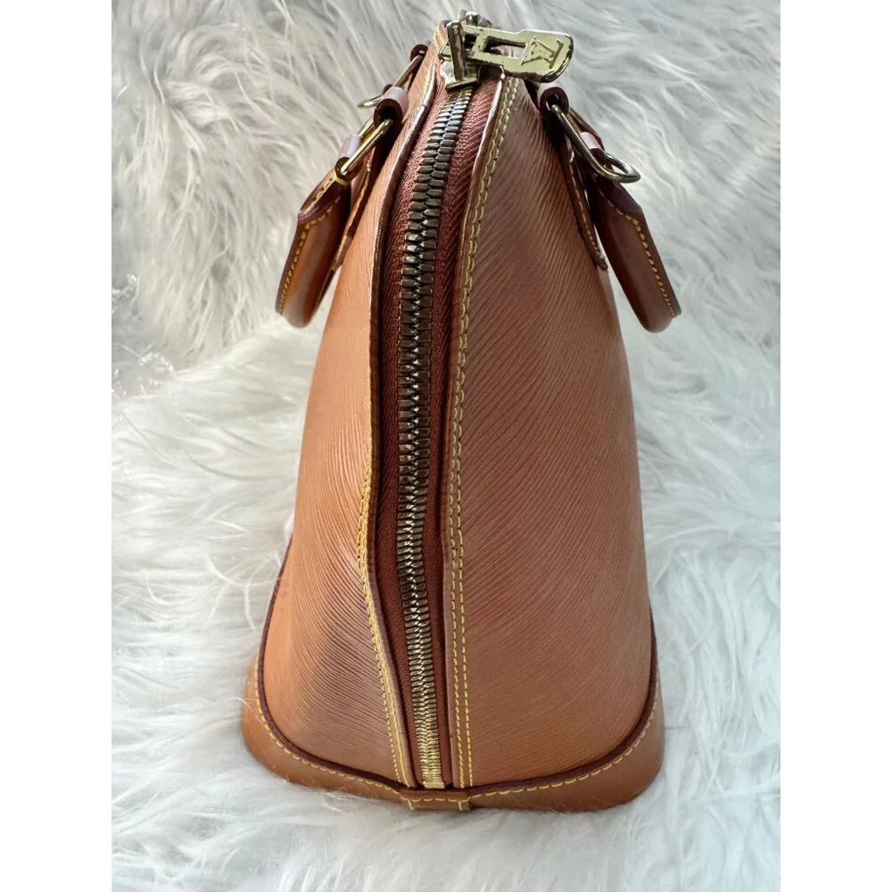 Louis Vuitton Alma PM Epi Leather Handbag With Gold Hardware